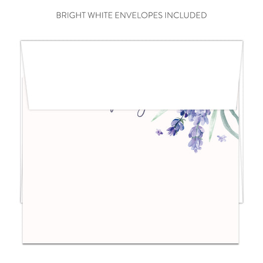 Lavender Thank You Cards (Flat)