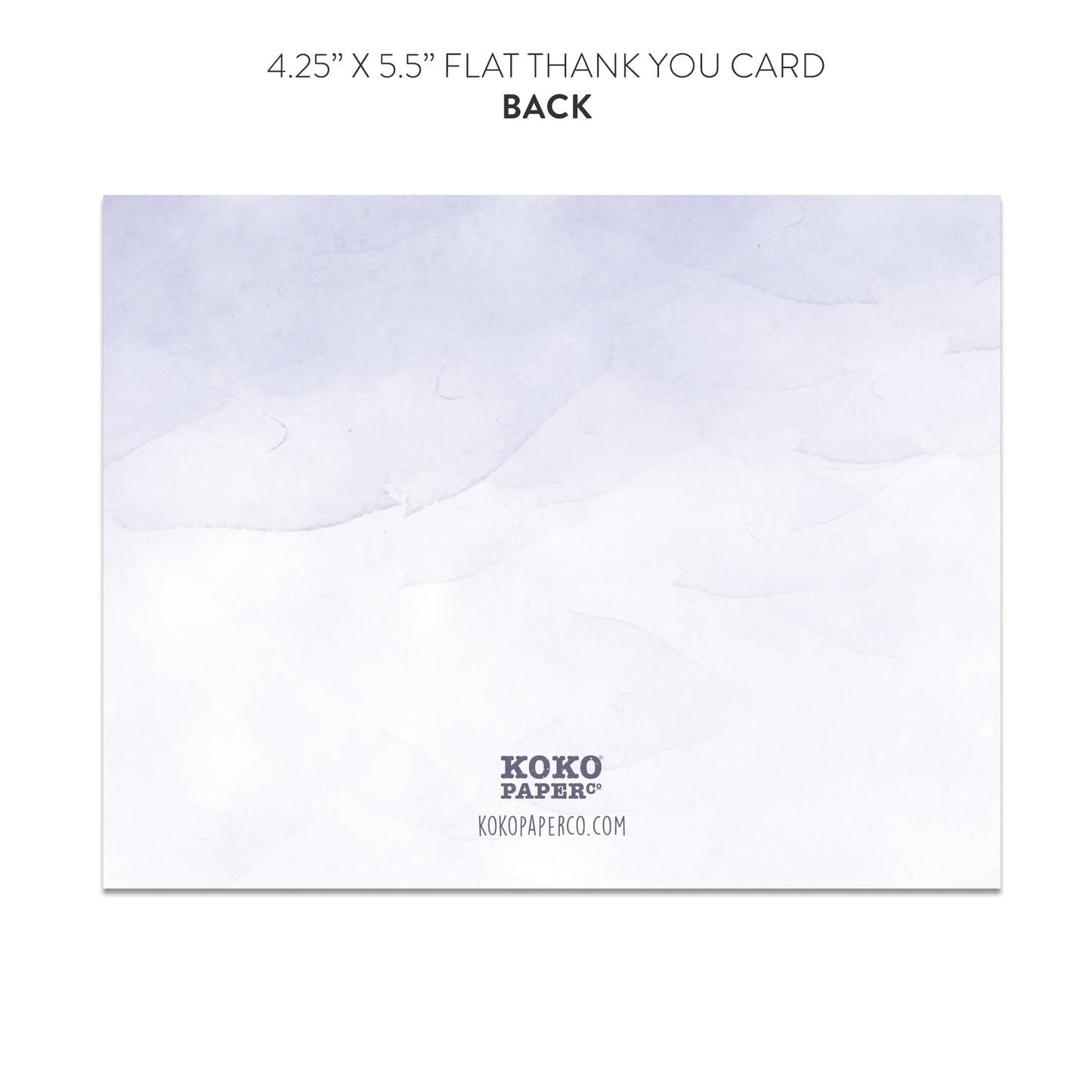 Lavender Thank You Cards (Flat)