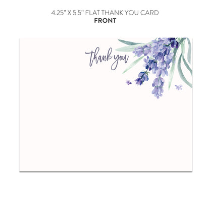 Lavender Thank You Cards (Flat)