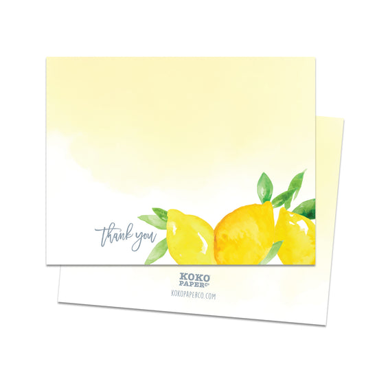 Lemon Thank You Cards (Flat)
