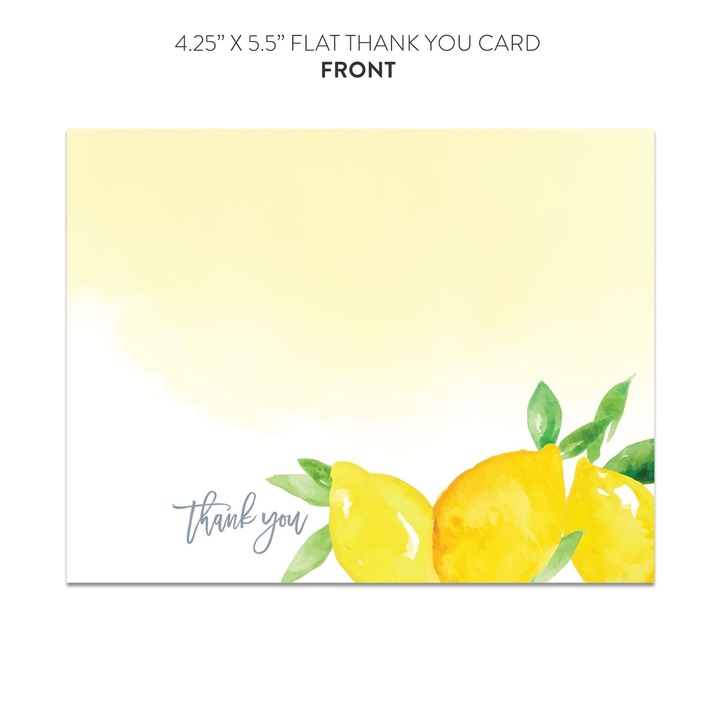 Lemon Thank You Cards (Flat)