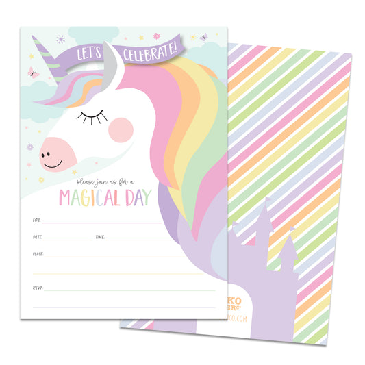 Magical Unicorn Party Invitations