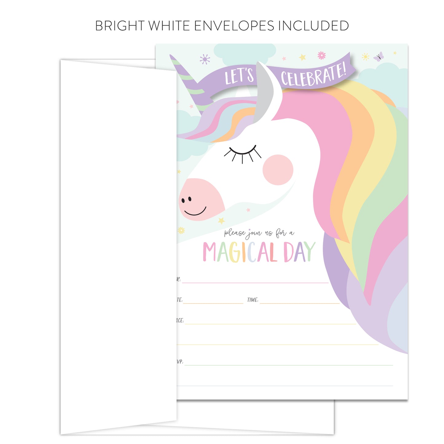 Magical Unicorn Party Invitations