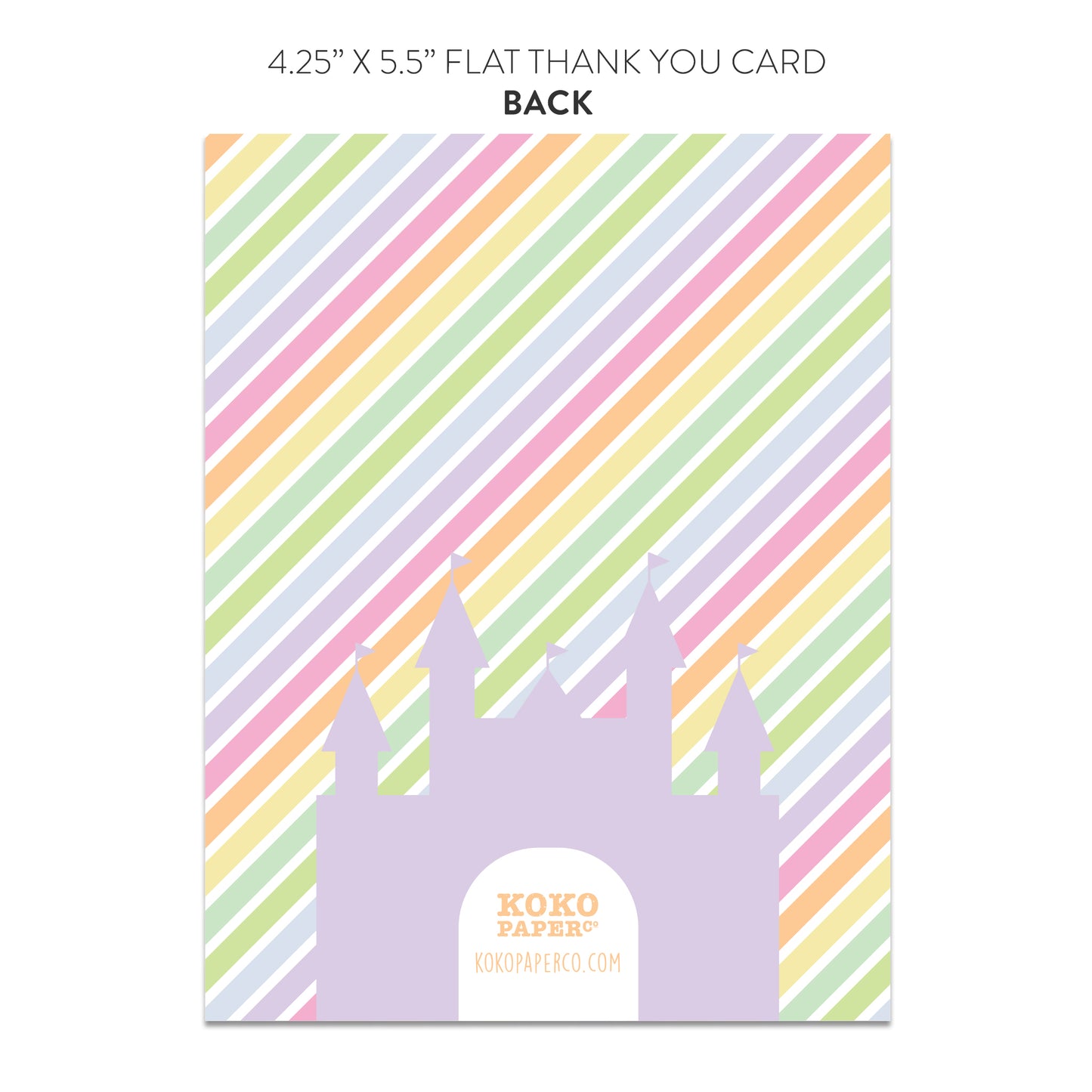Magical Unicorn Fill-in-the-Blanks Thank You Cards (Flat)