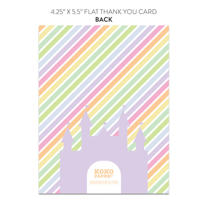 Magical Unicorn Fill-in-the-Blanks Thank You Cards (Flat)