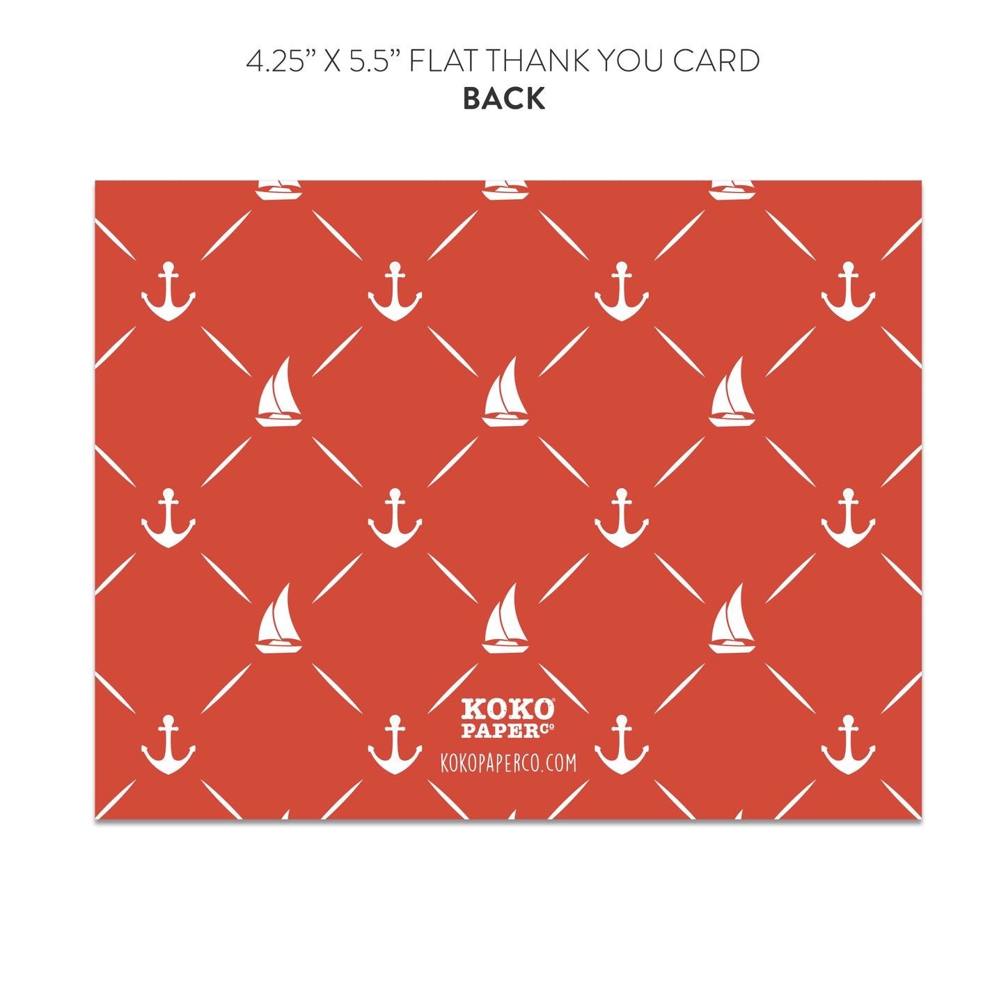 Nautical Thank You Cards (Flat)