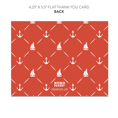 Nautical Thank You Cards (Flat)