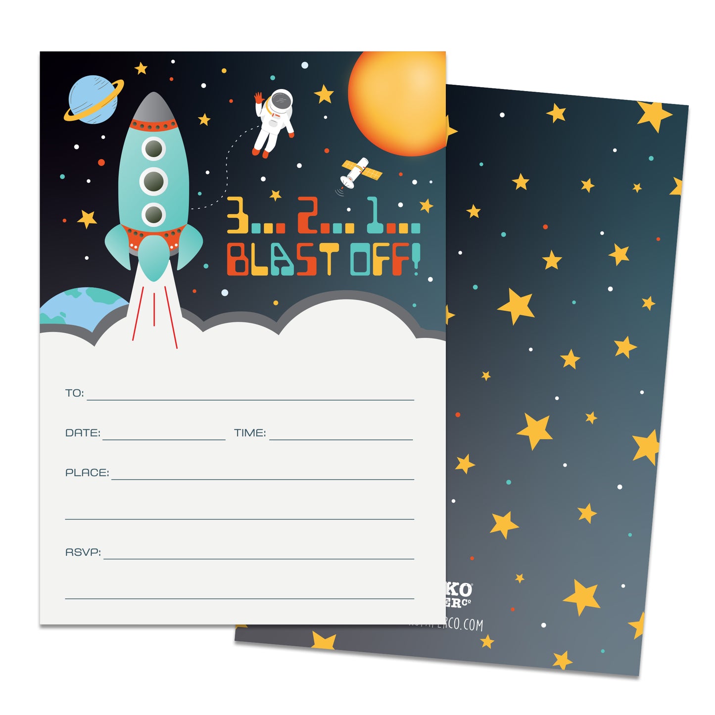 Outer Space Party Invitations