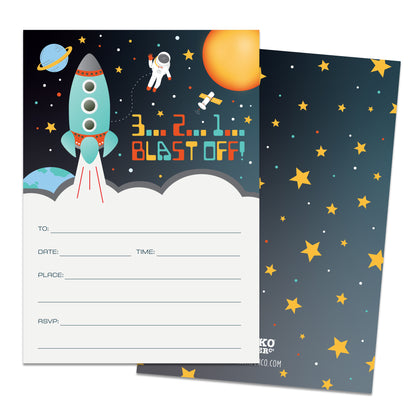 Outer Space Party Invitations