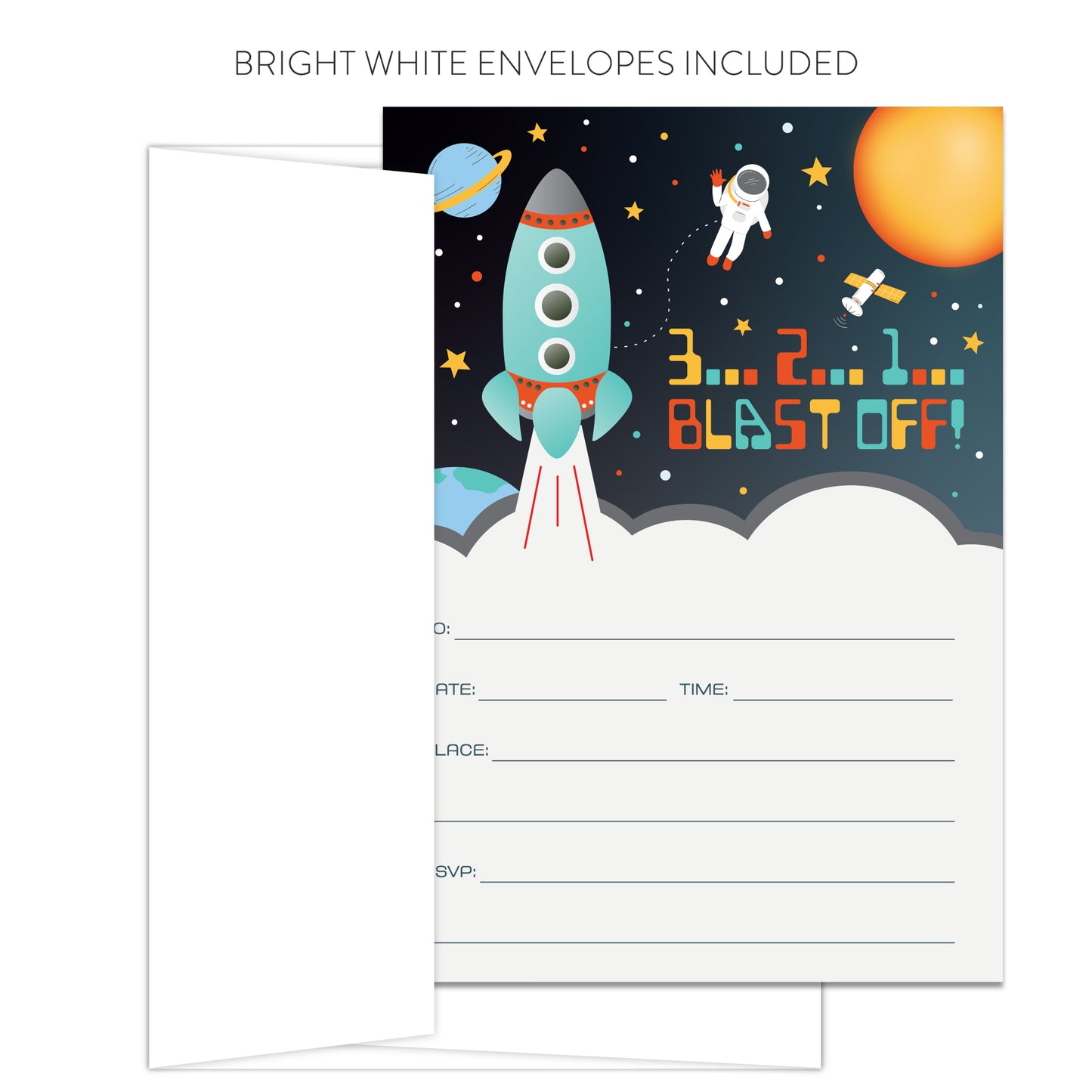Outer Space Party Invitations