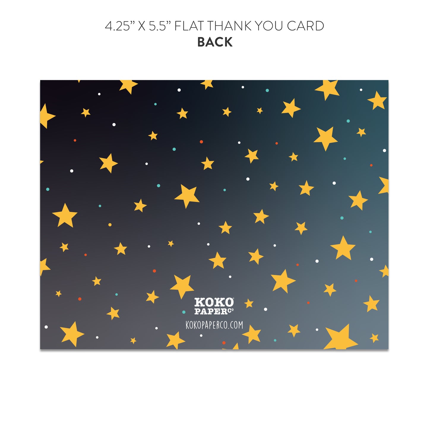 Outer Space Multiple Choice Fill-in-the-Blanks Thank You Cards (Flat)