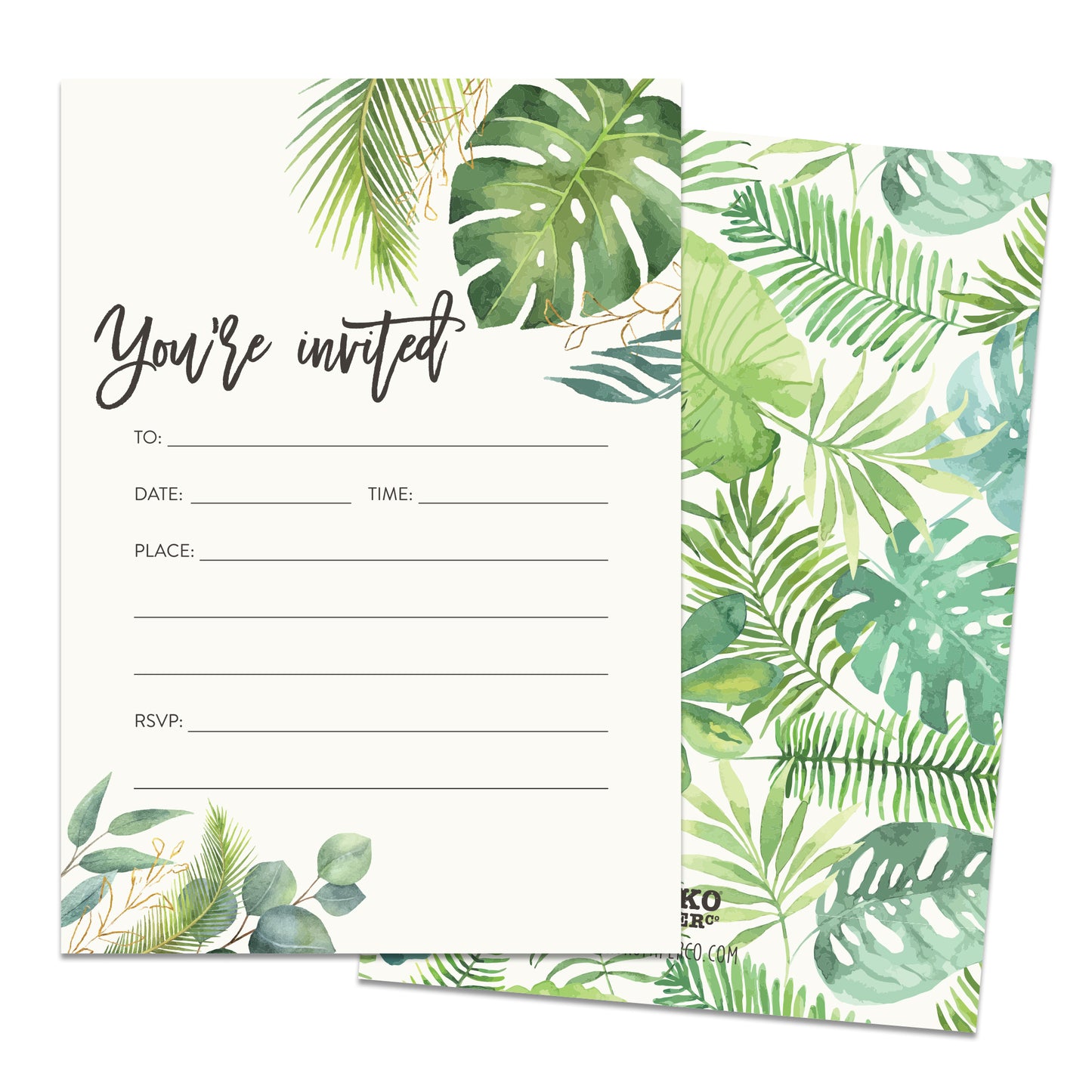 Palm Leaves Invitations