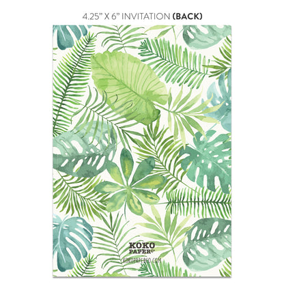 Palm Leaves Invitations
