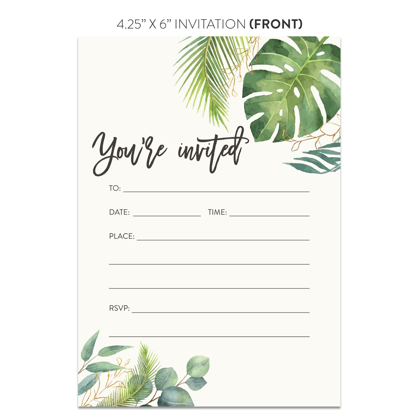 Palm Leaves Invitations