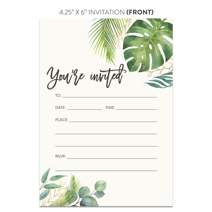 Palm Leaves Invitations
