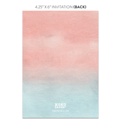 Pink Floral Bridal Shower Invitations