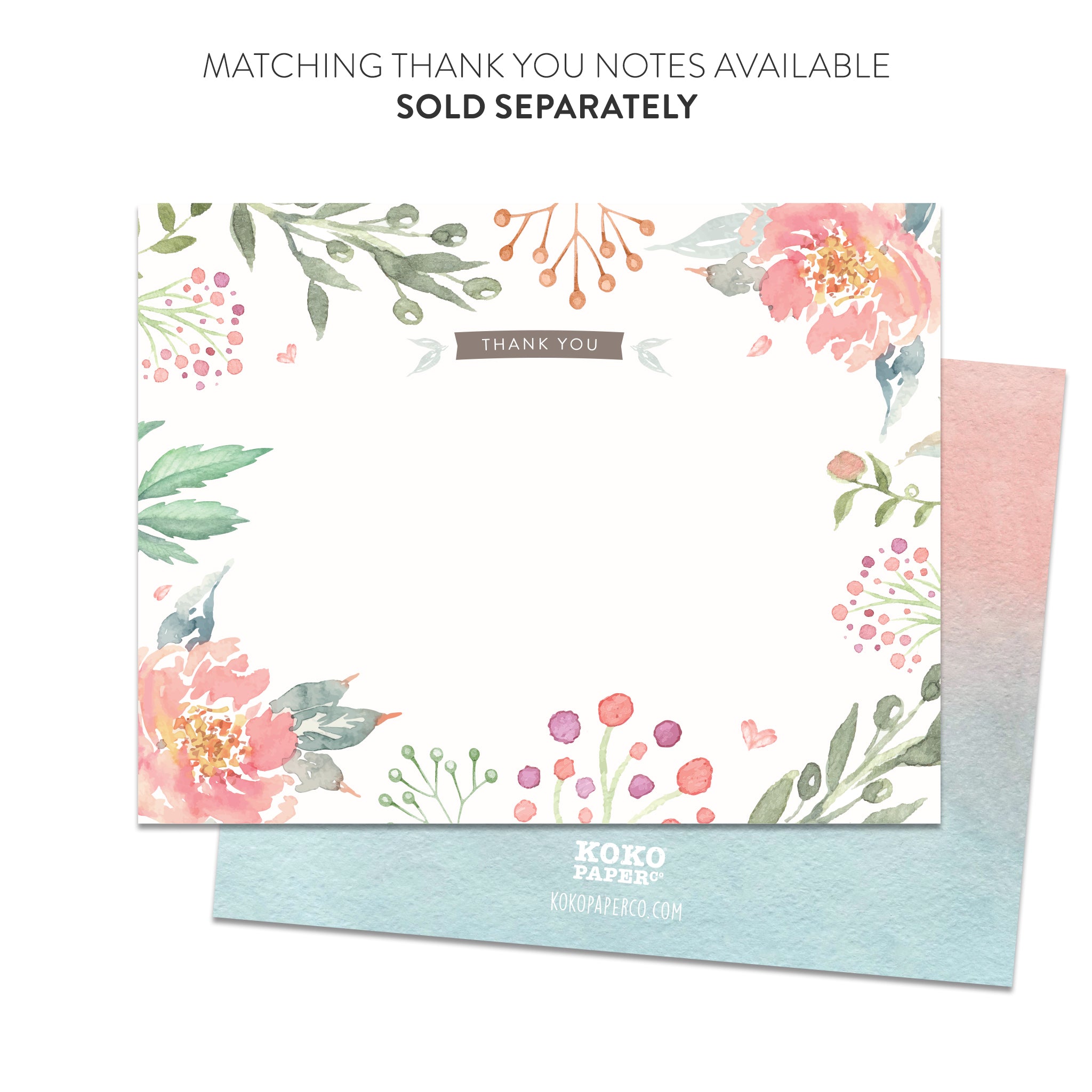 Floral Bridal Shower Blank Invitations With Envelopes, Floral, 20-Count -  Papyrus