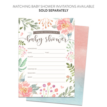 Pink Floral Thank You Cards (Flat)