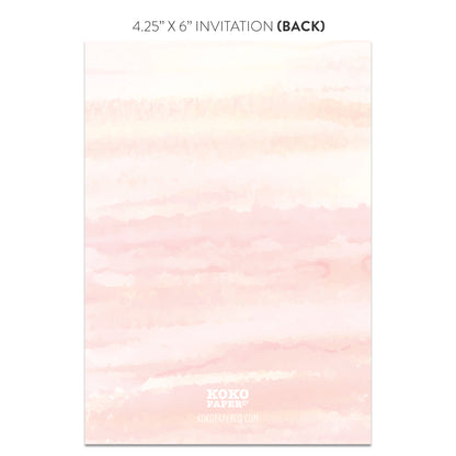 Pink Garden Baby Shower Invitations