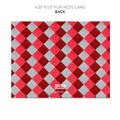 Black Poodle with Bandana Blank Note Cards (Flat)