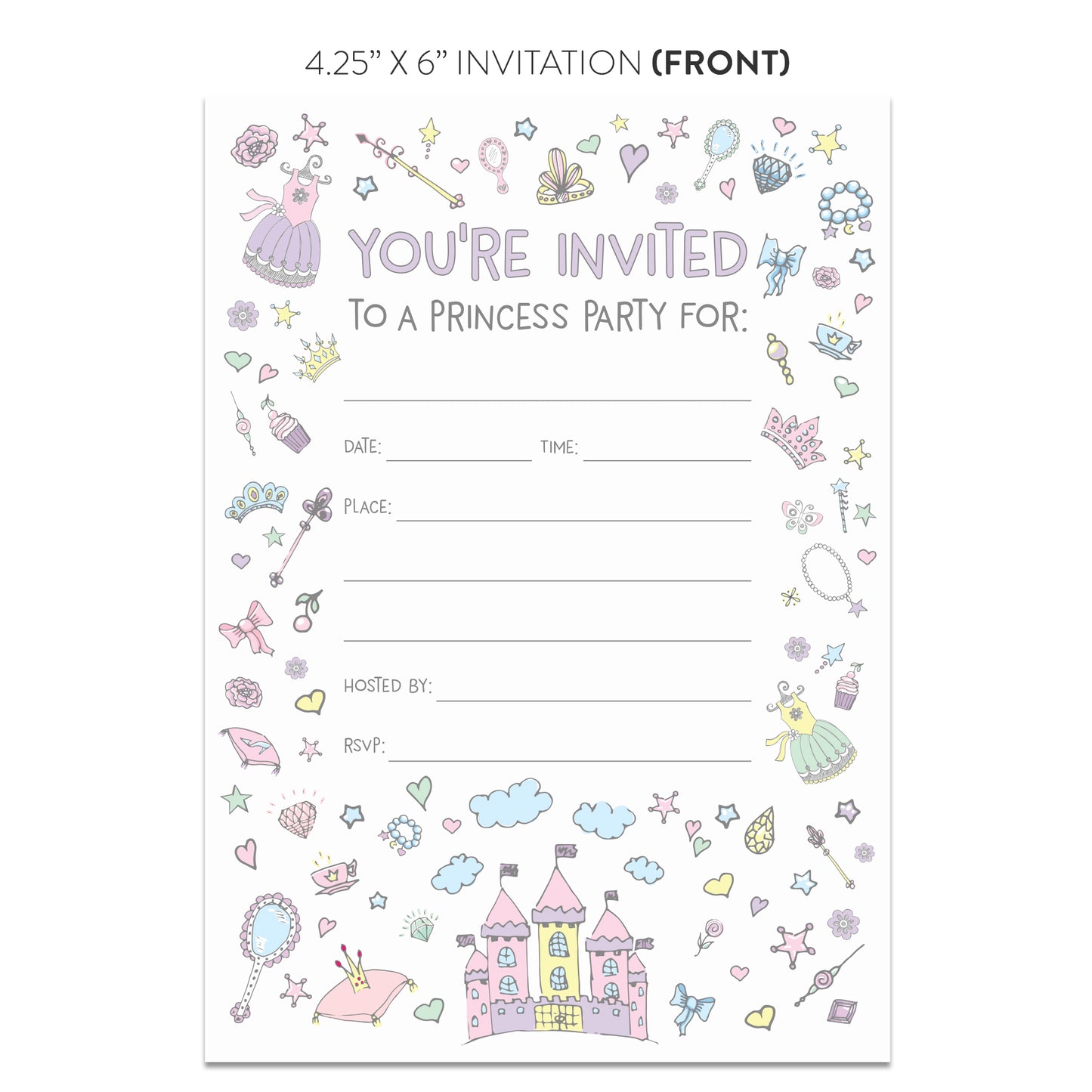 Princess Party Invitations