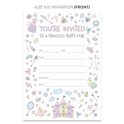 Princess Party Invitations