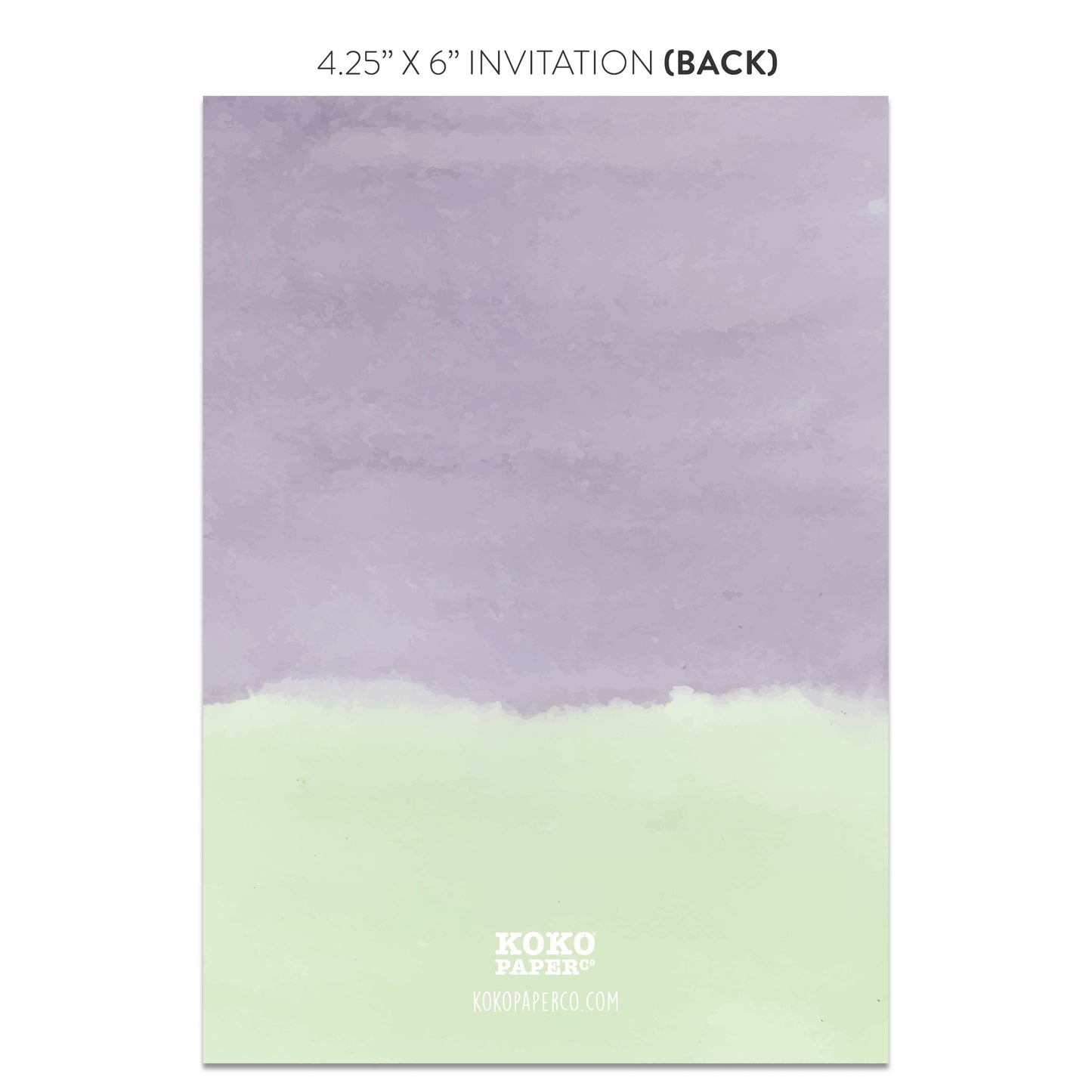 Purple Floral Baby Shower Invitations