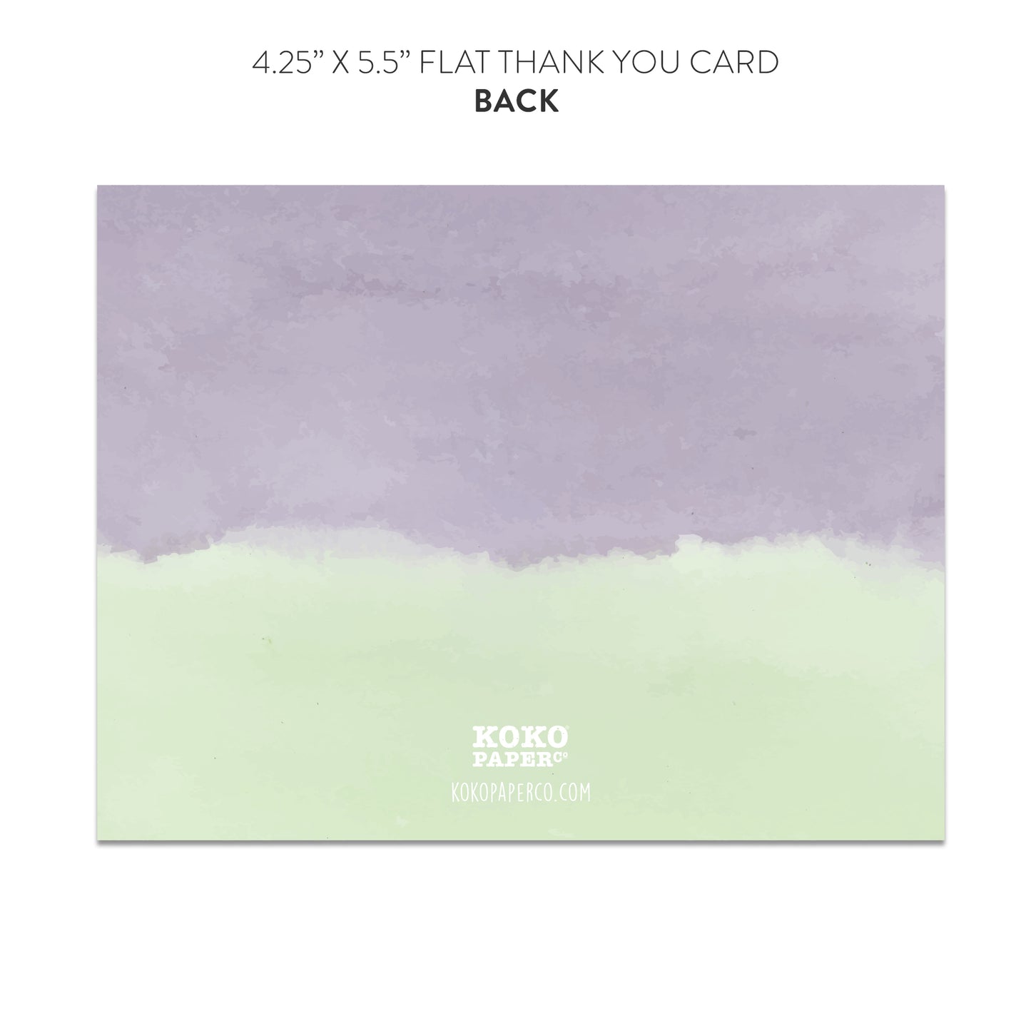 Purple Floral Thank You Cards (Flat)