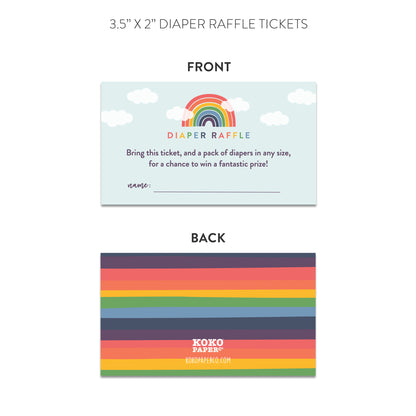Rainbow Baby Shower Invitations