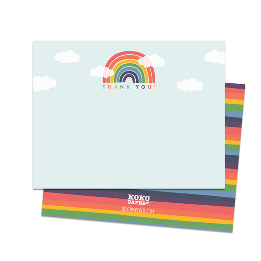 Rainbow Thank You Cards (Flat)