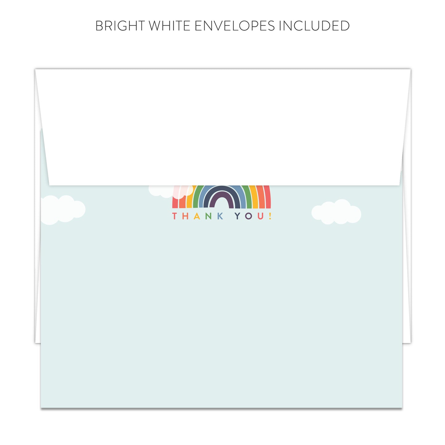 Rainbow Thank You Cards (Flat)