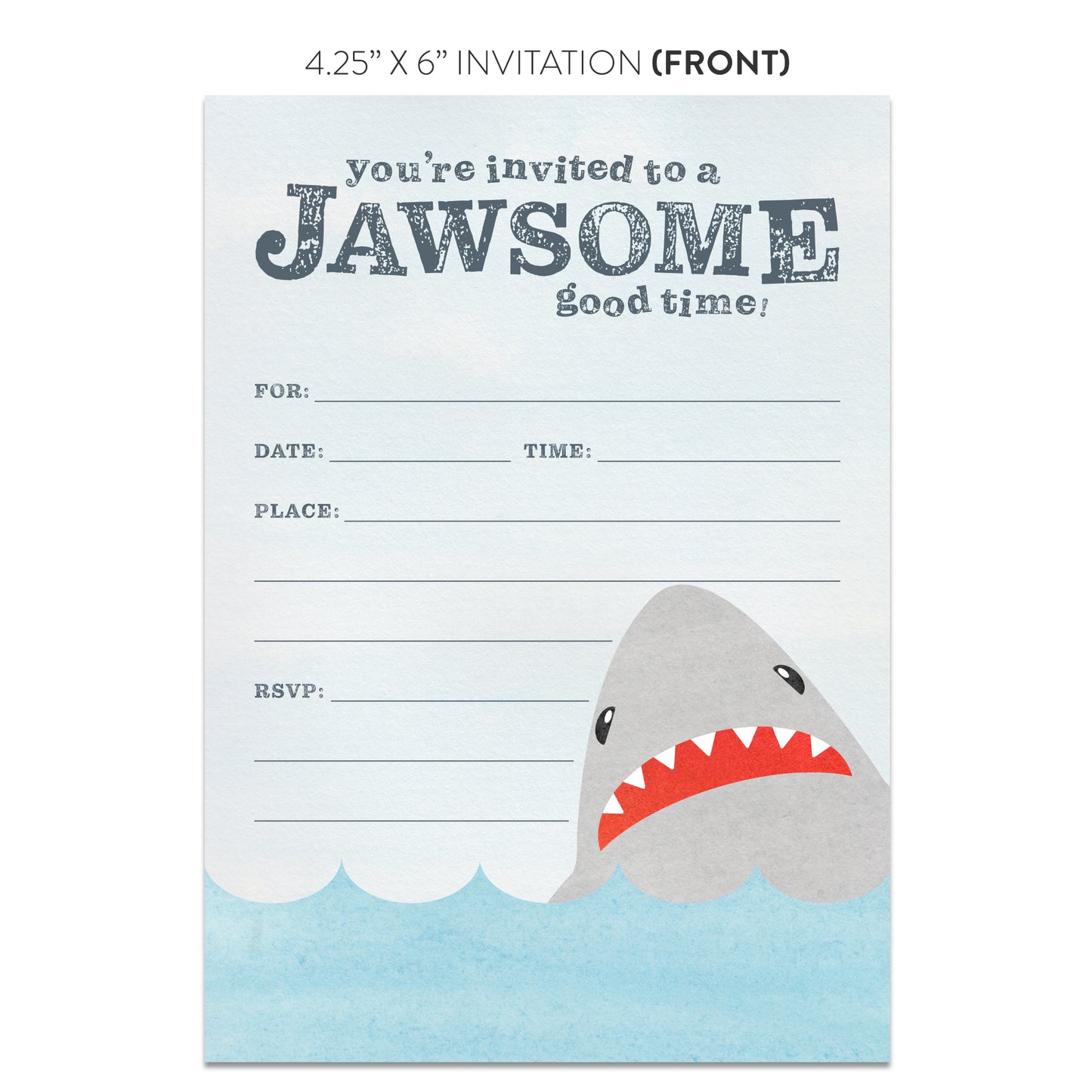 Shark Invitations