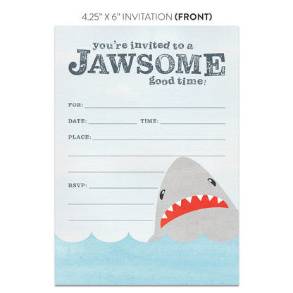 Shark Invitations