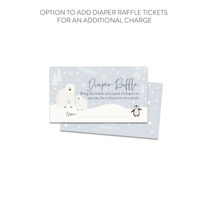 Snowy Winter Wonderland Baby Shower Invitations
