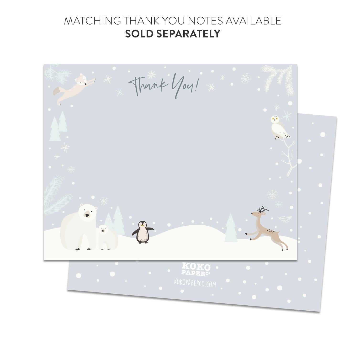 Snowy Winter Wonderland Baby Shower Invitations