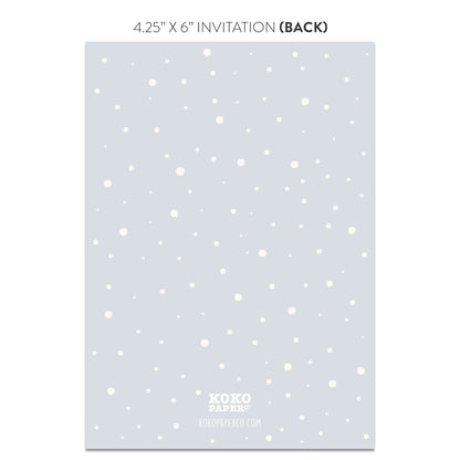 Snowy Winter Wonderland Baby Shower Invitations
