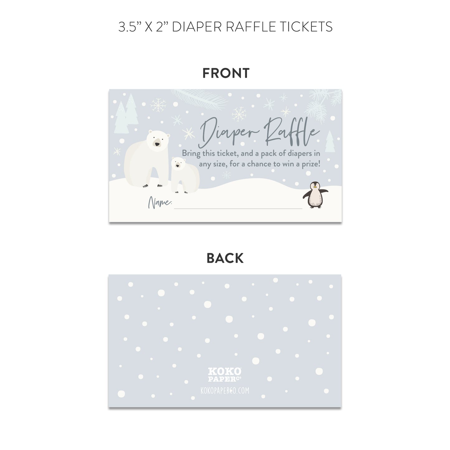 Snowy Winter Wonderland Baby Shower Invitations