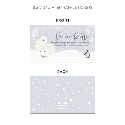Snowy Winter Wonderland Baby Shower Invitations
