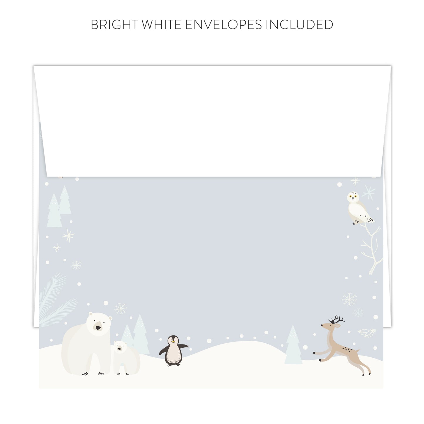Snowy Winter Wonderland Thank You Cards (Flat)