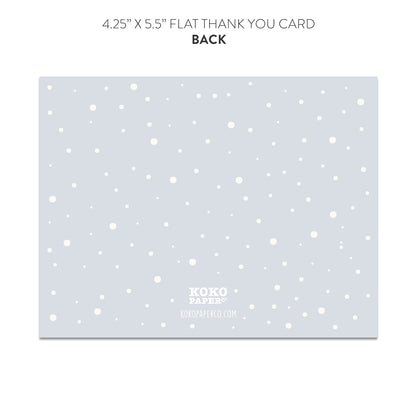 Snowy Winter Wonderland Thank You Cards (Flat)