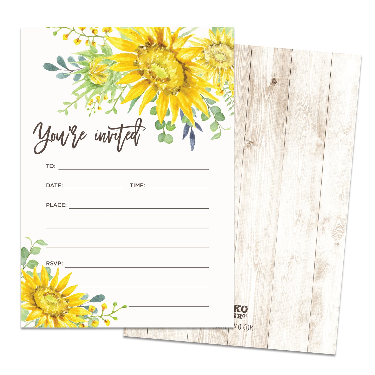 Sunflower Invitations