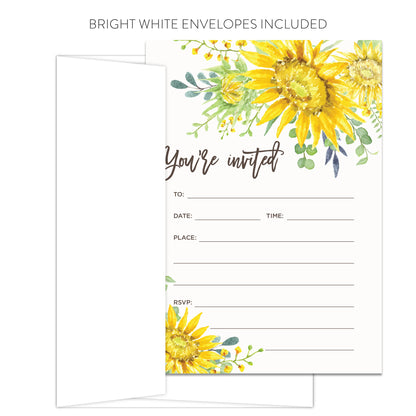Sunflower Invitations