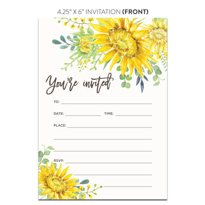 Sunflower Invitations