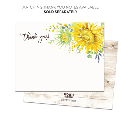Sunflower Invitations