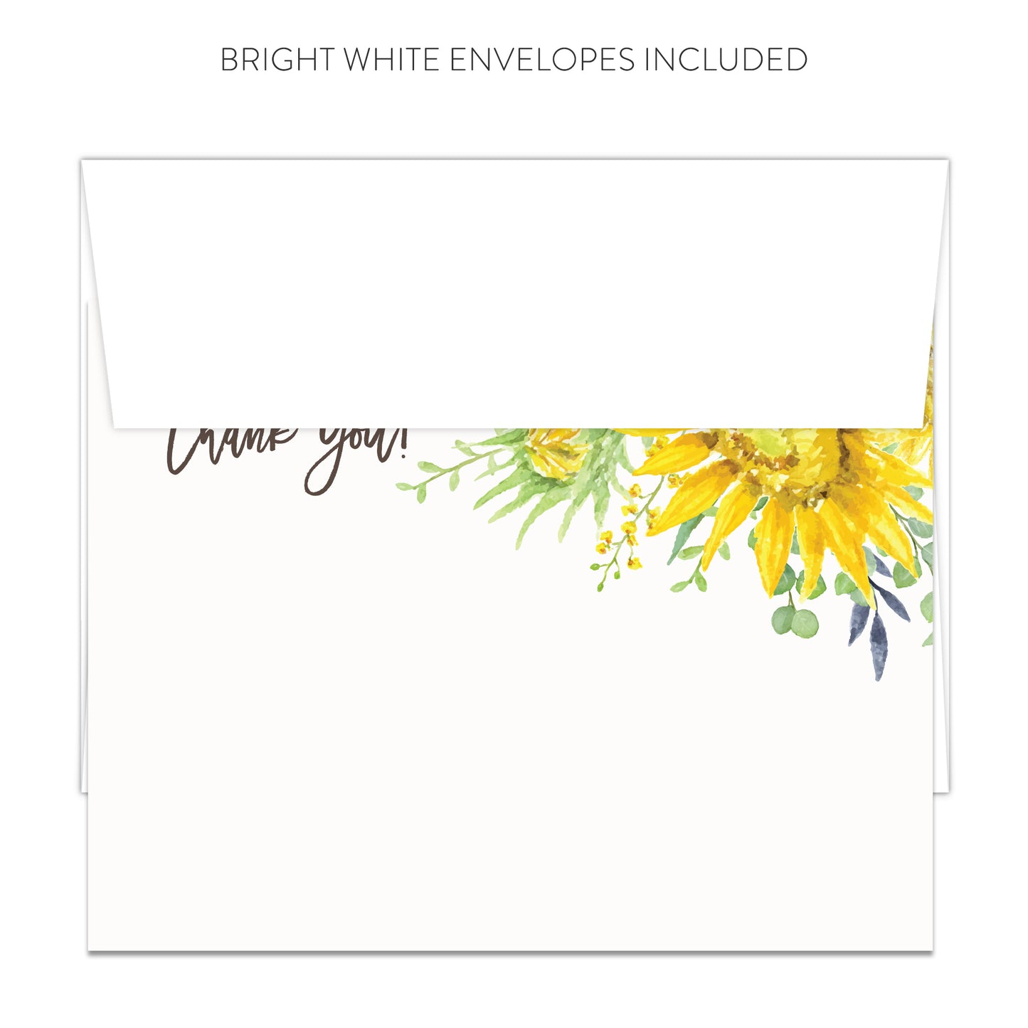 Sunflower Thank You Cards (Flat)