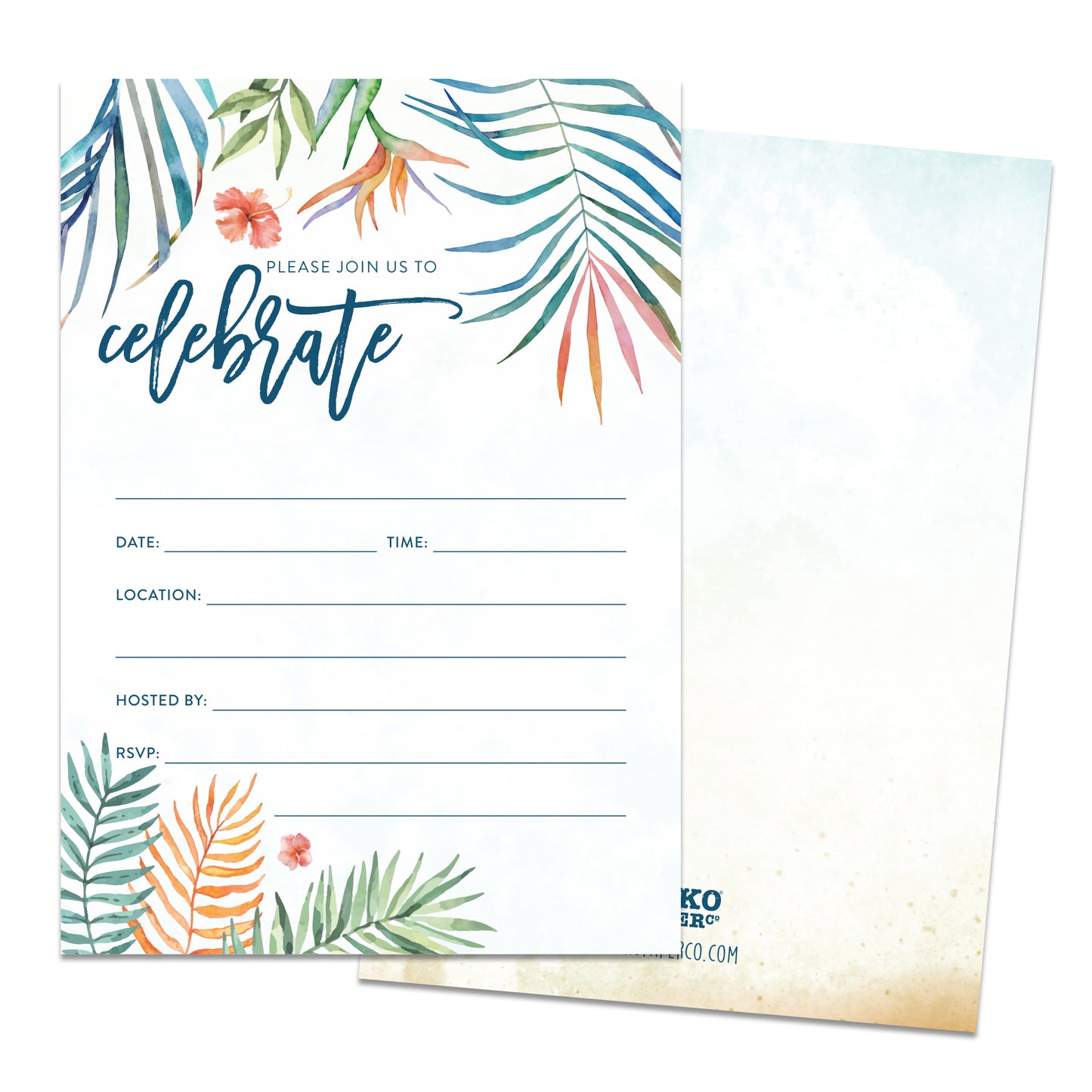 Tropical Paradise Invitations