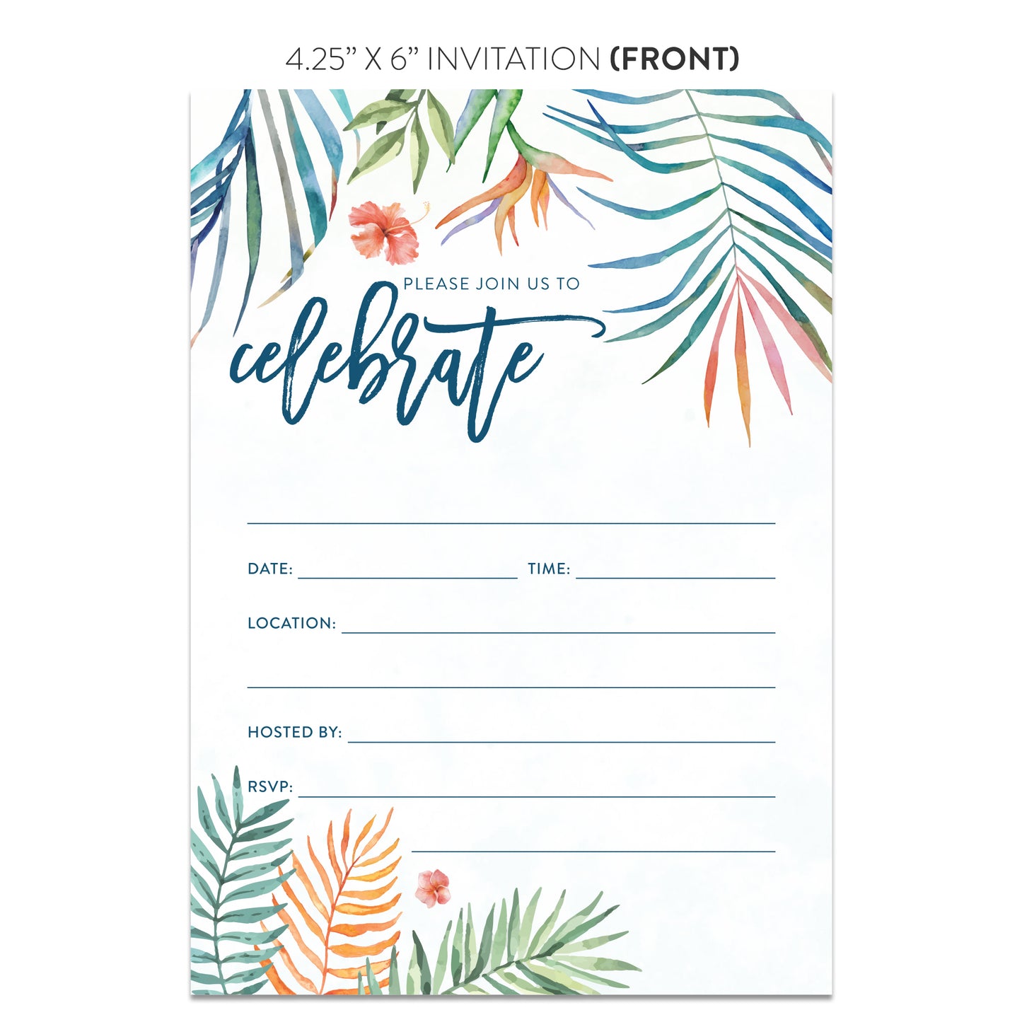 Tropical Paradise Invitations