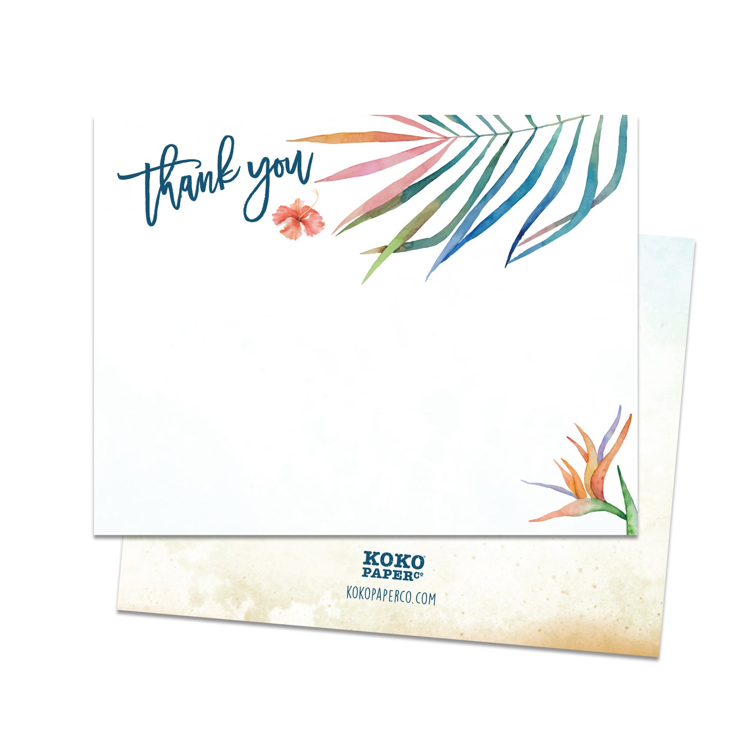 Tropical Paradise Thank You Cards (Flat)