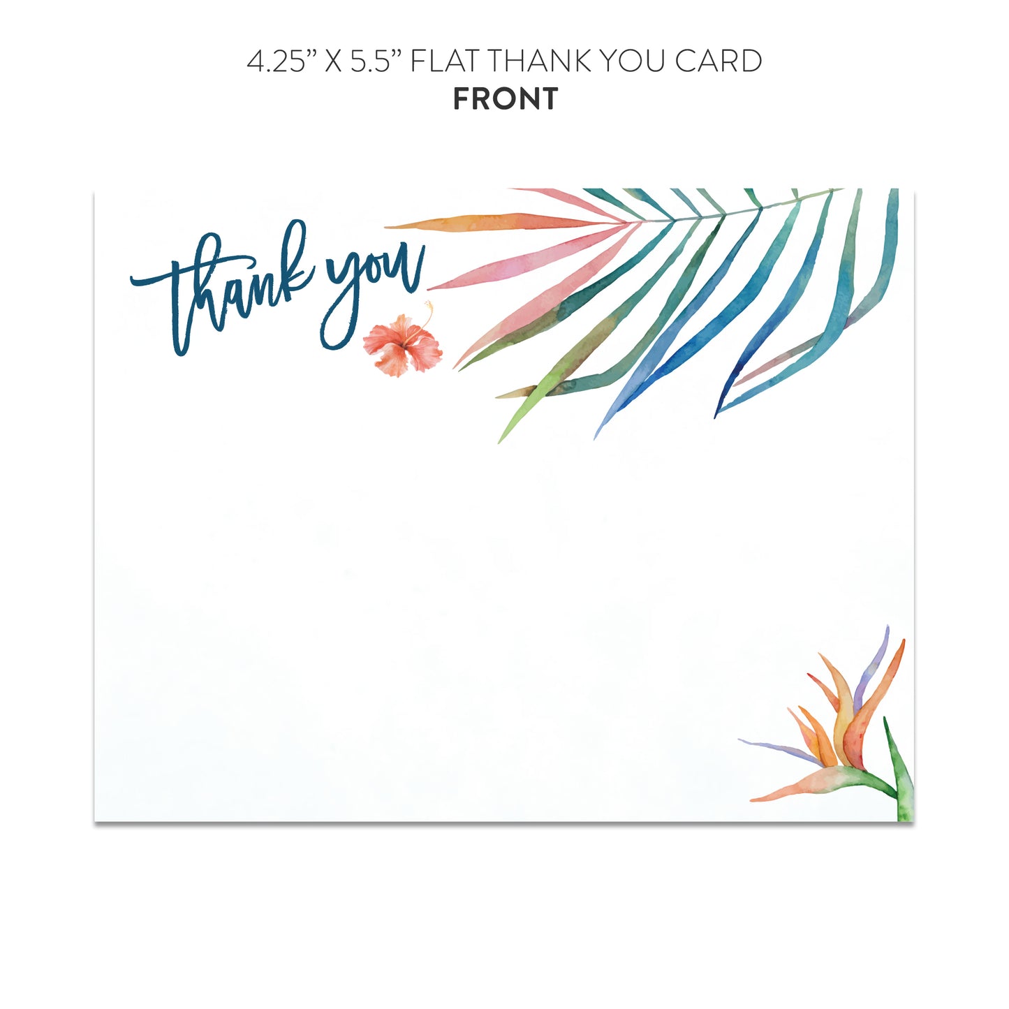 Tropical Paradise Thank You Cards (Flat)