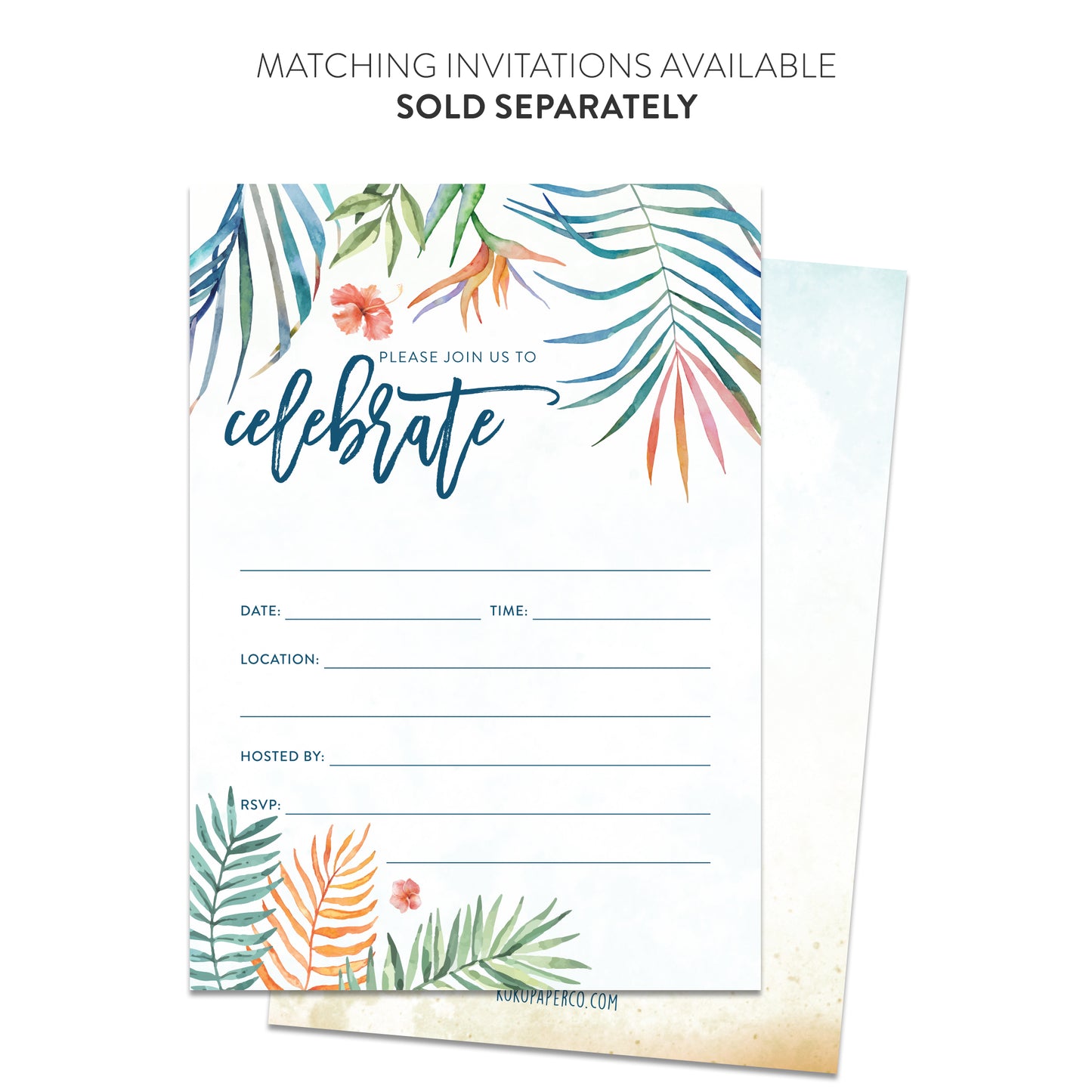 Tropical Paradise Thank You Cards (Flat)